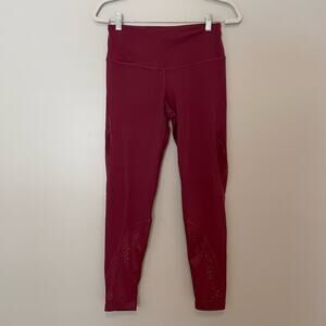 Victoria Sport Size M Knockout Tight by Victoria's Secret Maroon Floral Cutout